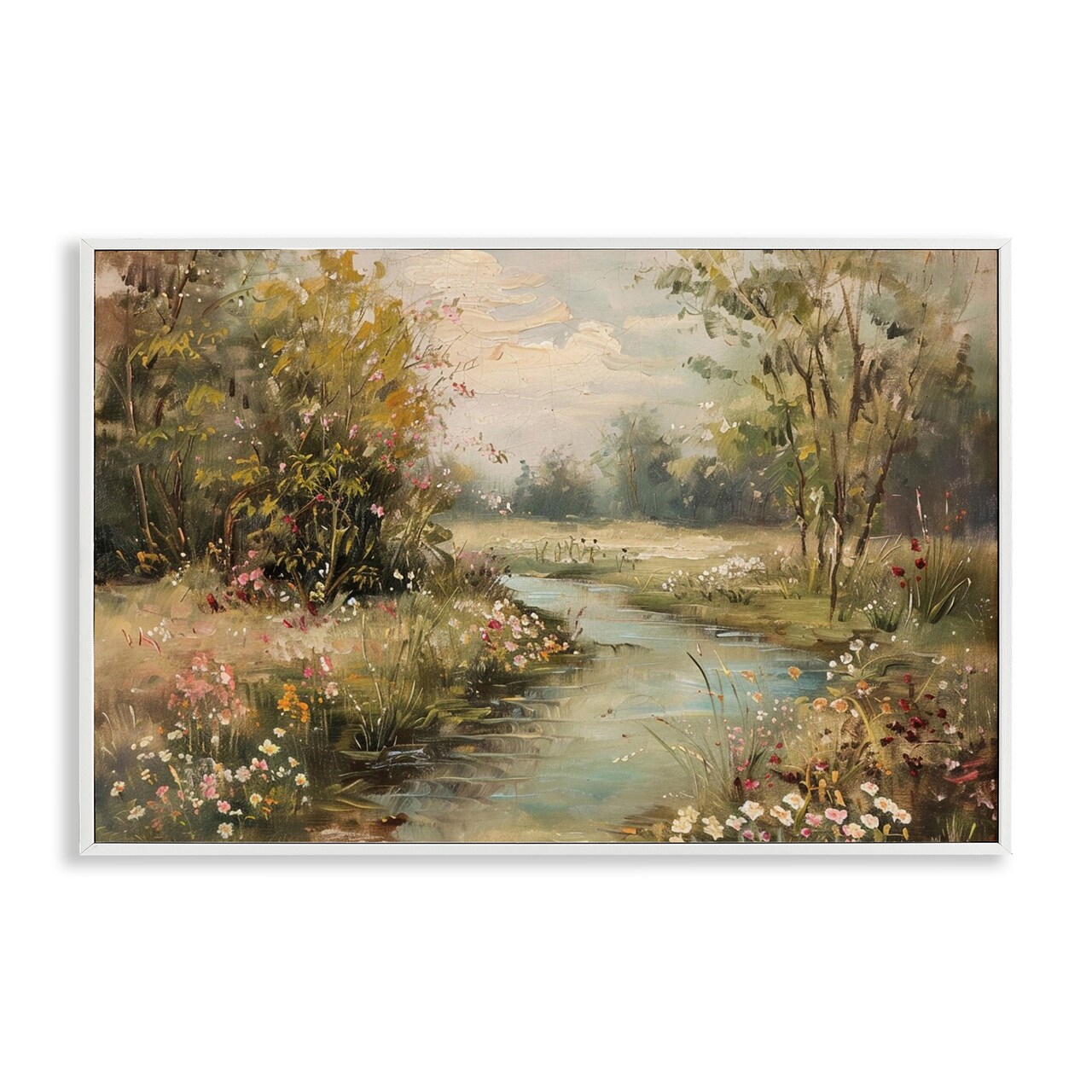 Stupell Industries Spring Stream Landscape Framed Giclee Wall Art Design by LSR Design Studio